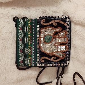 Women's Sequin Elephant Purse
